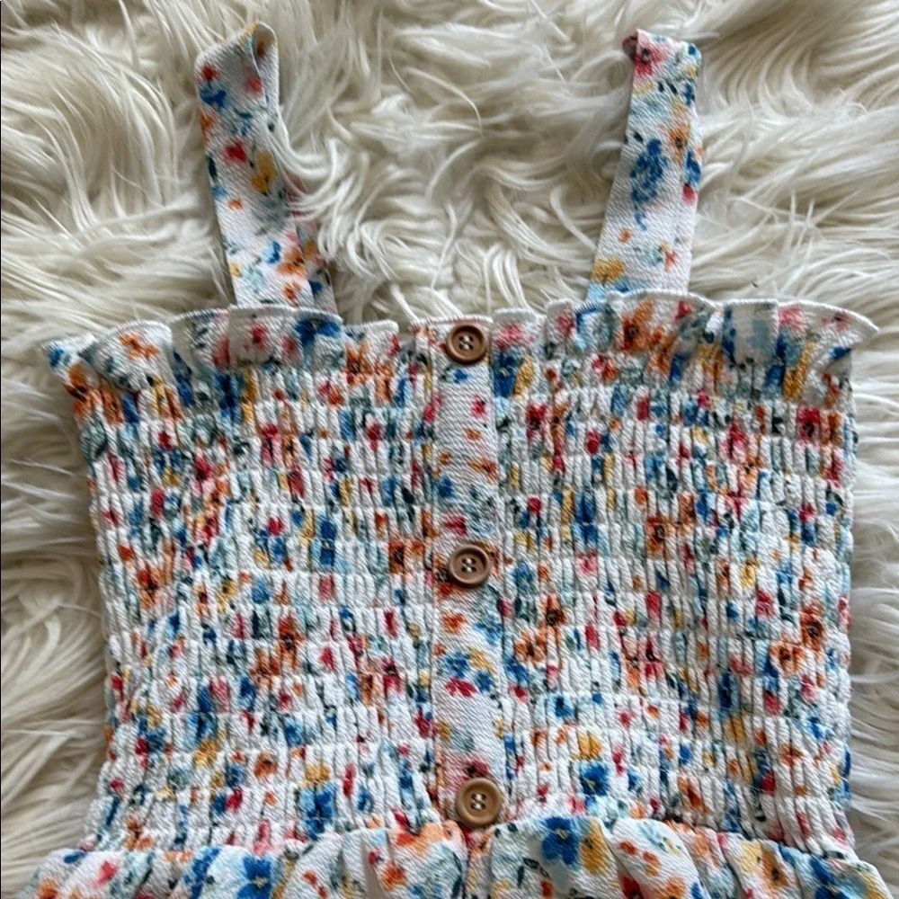 Speechless Floral Kids Dress with Smocked Bodice